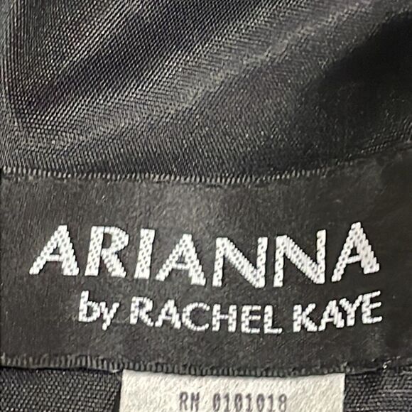 NWOT Arianna by Rachel Kaye black beaded evening gown dress.  Size 8P M medium - Picture 8 of 9